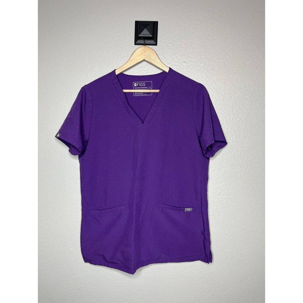 Womens Figs Scrub Set Technical Collection Casma Top/Yola Bottom Purple MEDIUM
